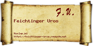 Feichtinger Uros névjegykártya